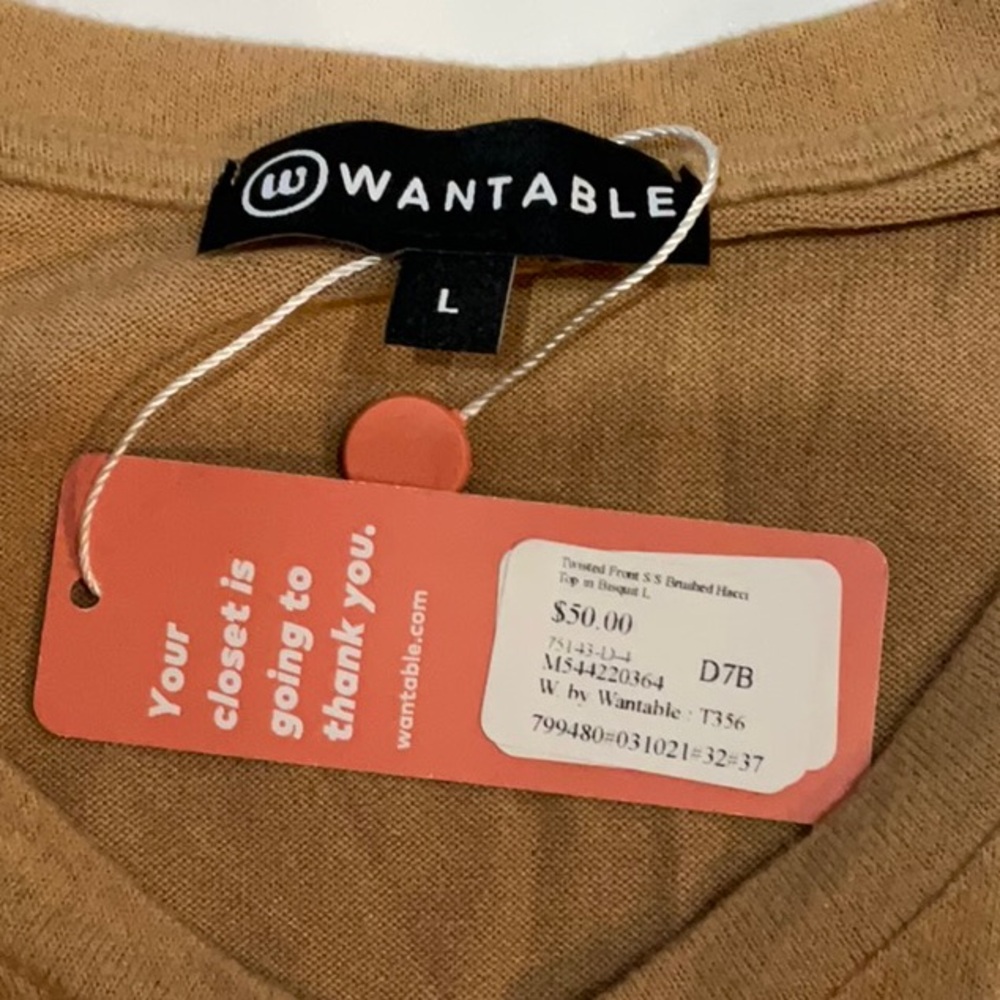 Wantable V-Neck Twist Front Top - Picture 3 of 6